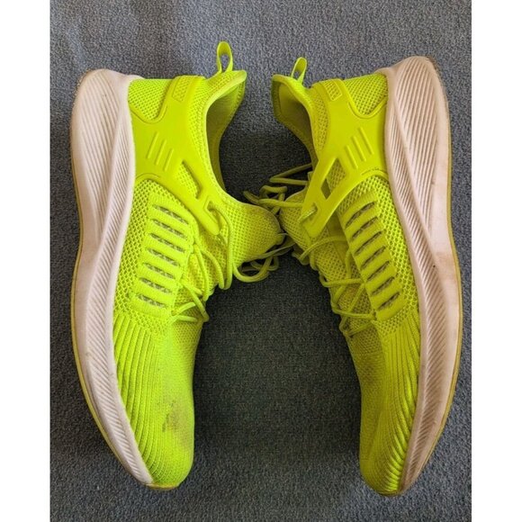 Neon Yellow Running Athletic Shoes Sneakers EUR 43, Men 9.5/10, Women 11 - Picture 3 of 8